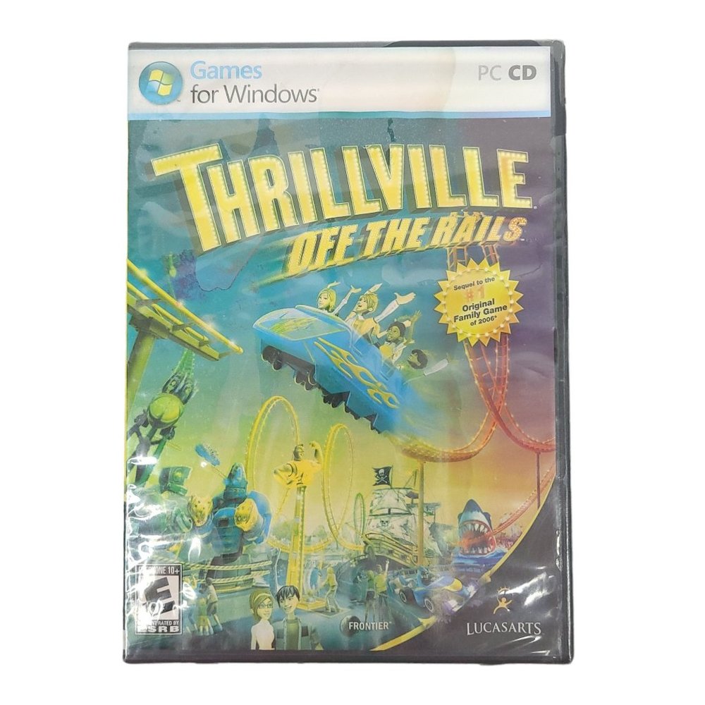 Thrillville Off The Rails PC Video Game CD ROM Windows 2000 XP Vista LucasArts